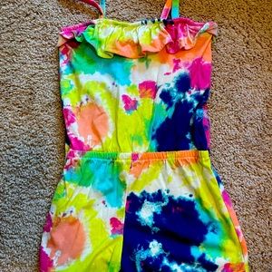 Children’s Place girls tie dye romper. Size 7/8. Never worn.